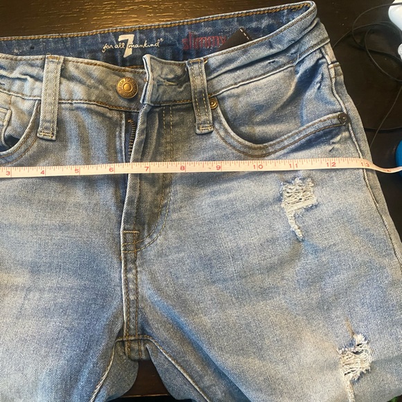 Kids Size 8, 7 for all mankind Jeans.  Barely worn - Picture 4 of 5